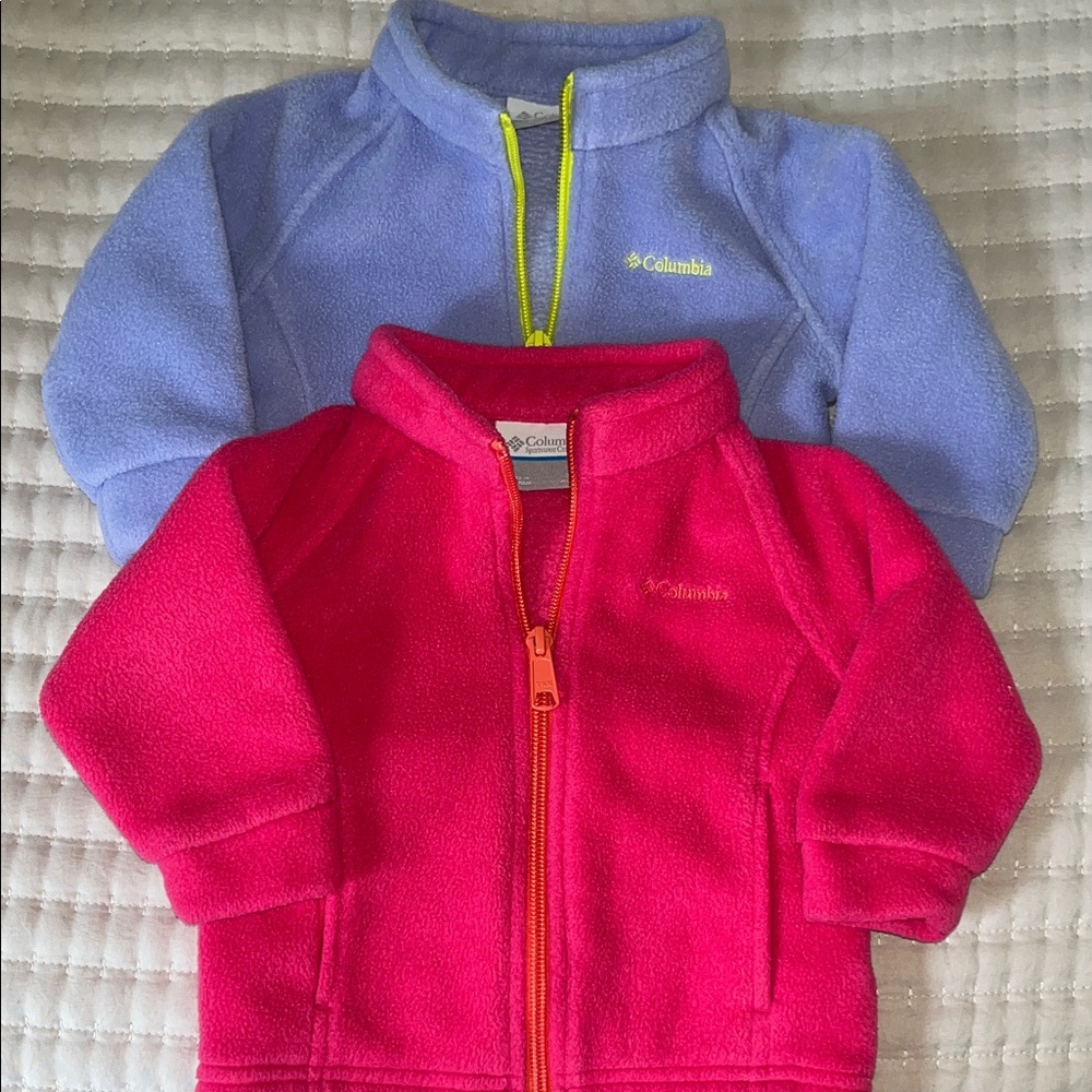 COLUMBIA FLEECE JACKETS COATS BABY INFANT 3-6 Months Purple Pink